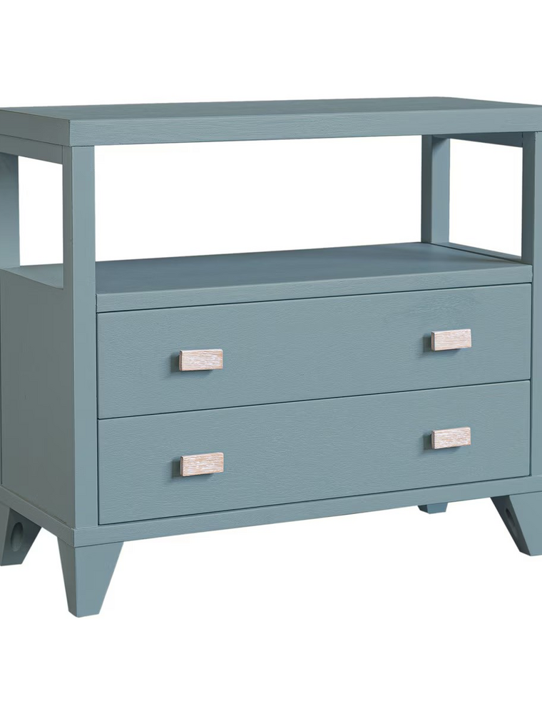 Ezra Ezra 2 Drawer Side Table - Slate Blue