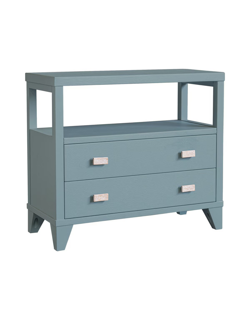 Ezra Ezra 2 Drawer Side Table - Slate Blue