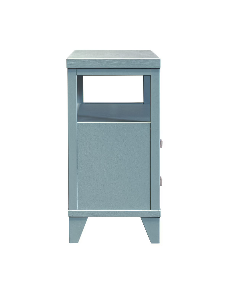 Ezra Ezra 2 Drawer Side Table - Slate Blue