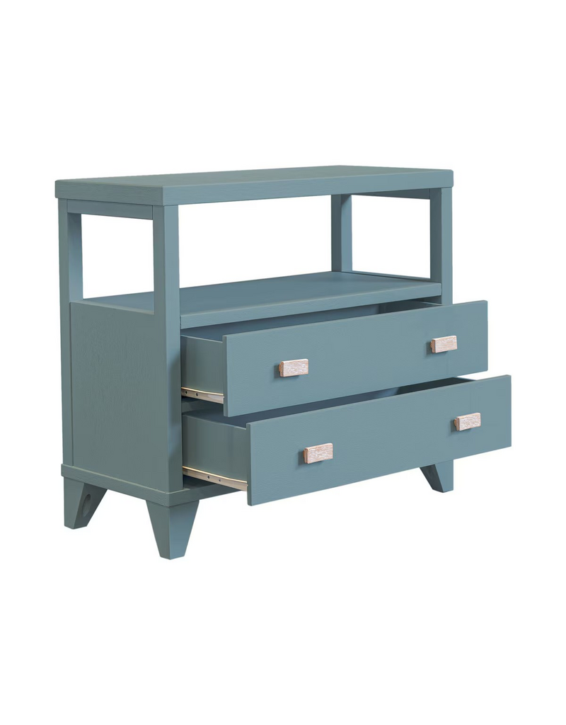 Ezra Ezra 2 Drawer Side Table - Slate Blue