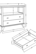 Ezra Ezra 2 Drawer Side Table - Slate Blue