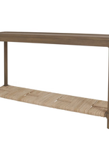 Jeffan 58" W - Asher Tray Top Console with Rush Shelf