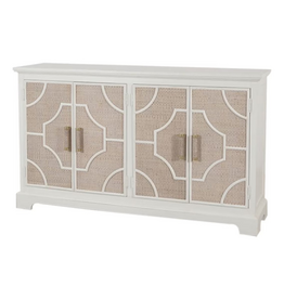 Lillian 62" W - Lillan 4 Door Sideboard with Rattan Doors