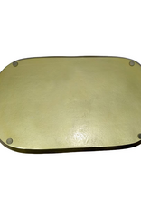 Rattan Small BLUE Enamel Metal Tray with Rattan Handles