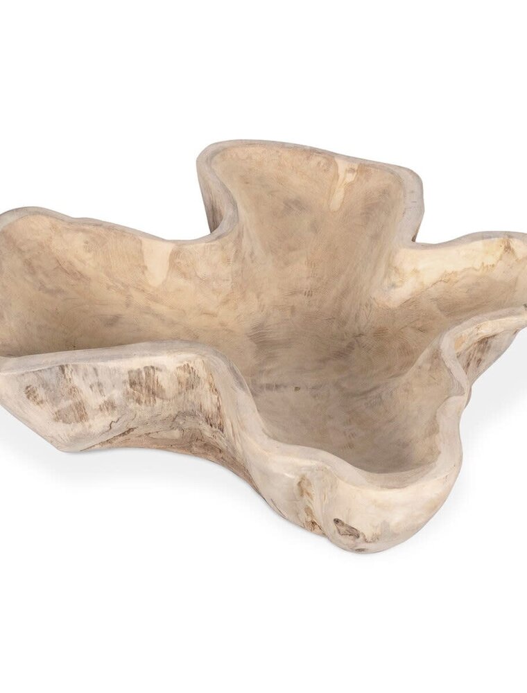 Teak Organic Teak Wood Carved Bowl