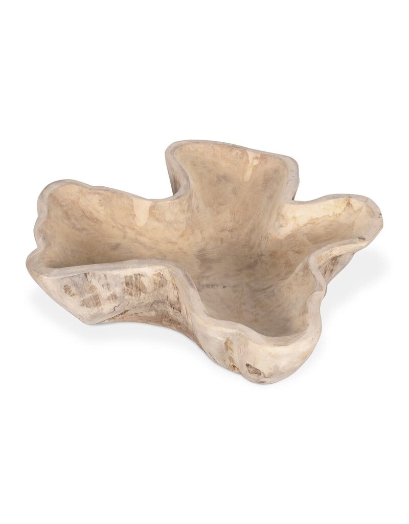 Teak Organic Teak Wood Carved Bowl