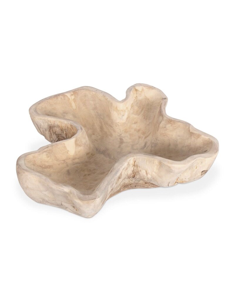 Teak Organic Teak Wood Carved Bowl