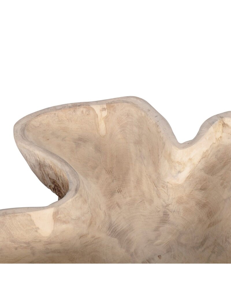 Teak Organic Teak Wood Carved Bowl