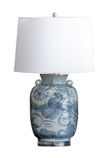 Blue Ocean Blue - Jingdezhen Porcelain Hand Painted Folk Lamp