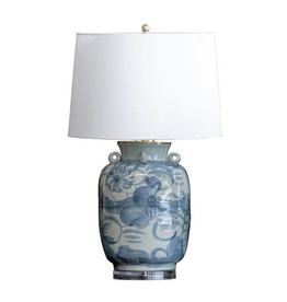 Blue Ocean Blue - Jingdezhen Porcelain Hand Painted Folk Lamp