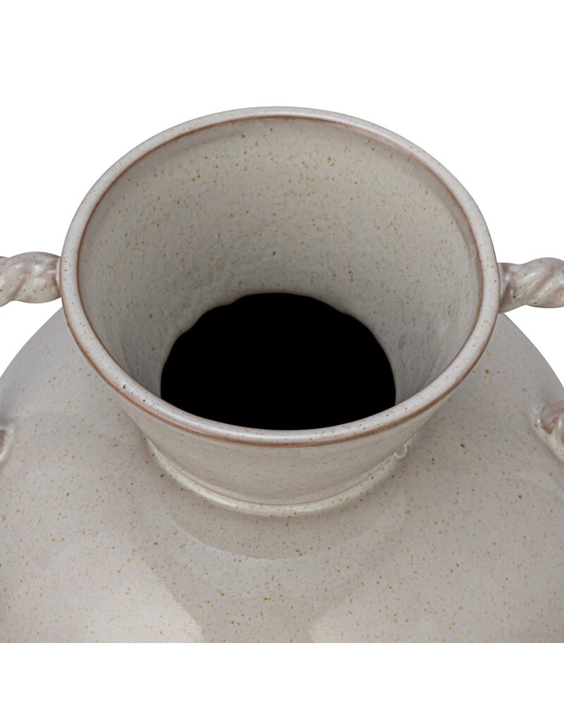 Stoneware Vase 9"H Reactive Glaze