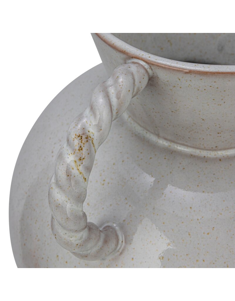 Stoneware Vase 9"H Reactive Glaze
