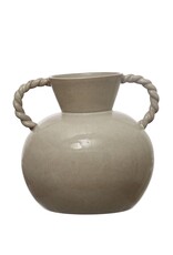 Stoneware Vase 9"H Reactive Glaze