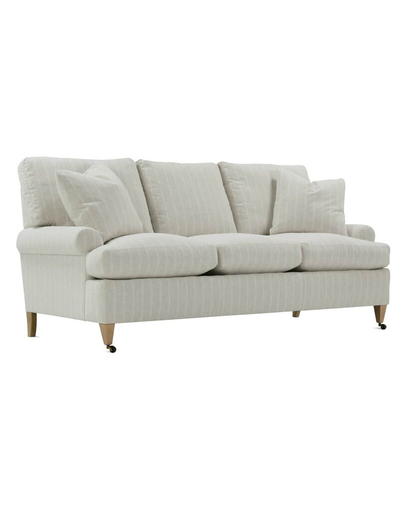 Robin Bruce Cadence Upholstered Sofa - Bliss/Putty Stripe Fab: RA252-75 Grade AA 82" L x 38" D