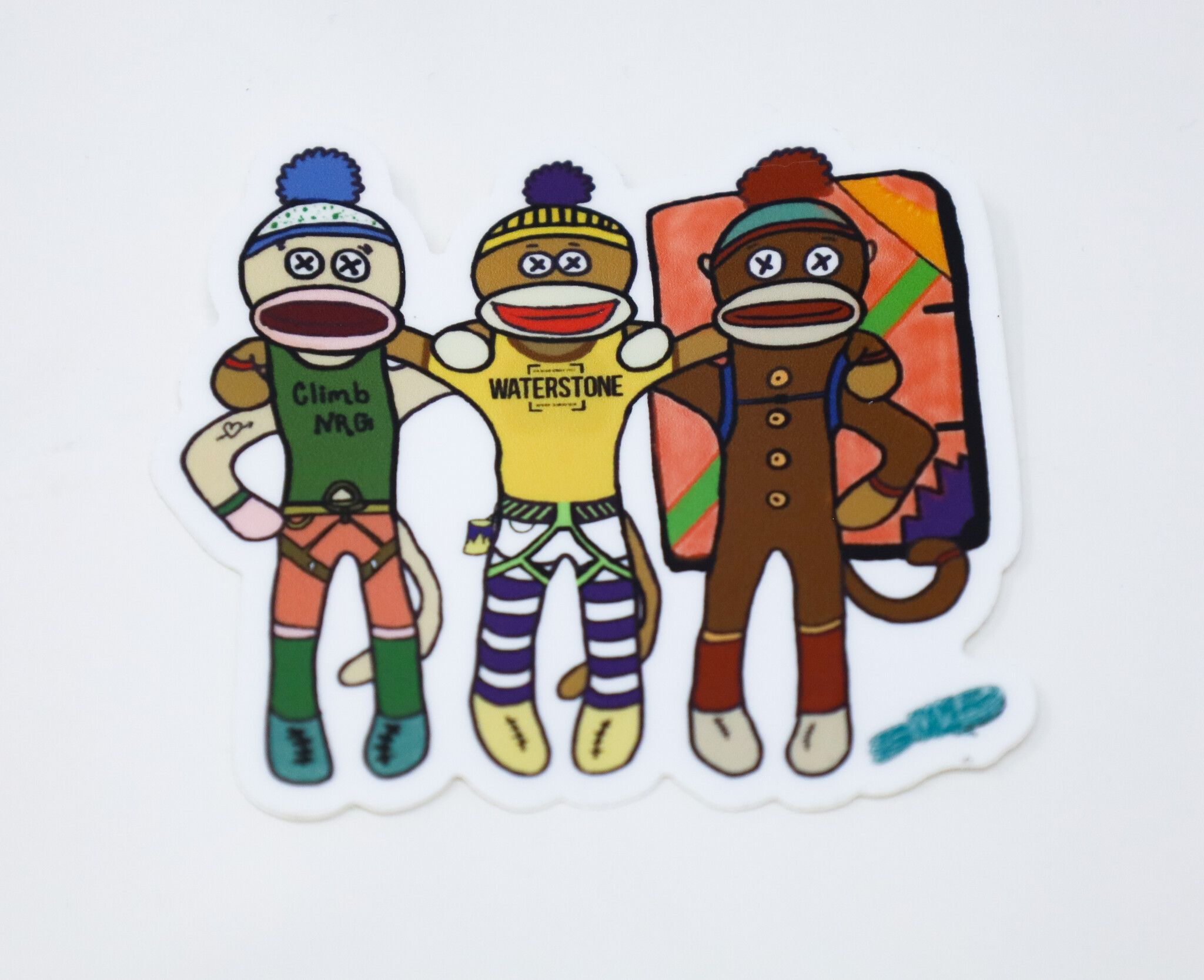 Water Stone Climber Monkeys Sticker