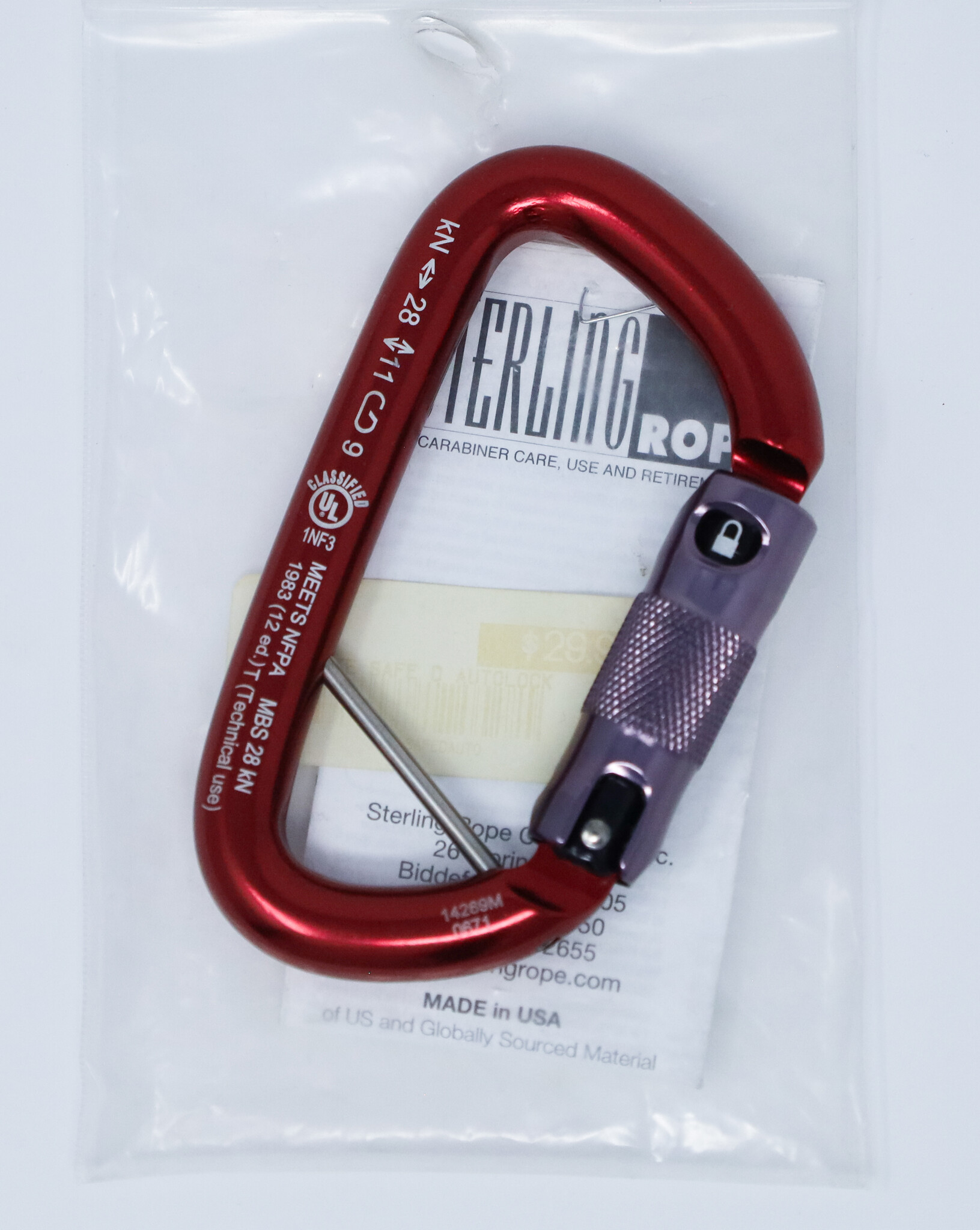 Sterling Safe-D Carabiner