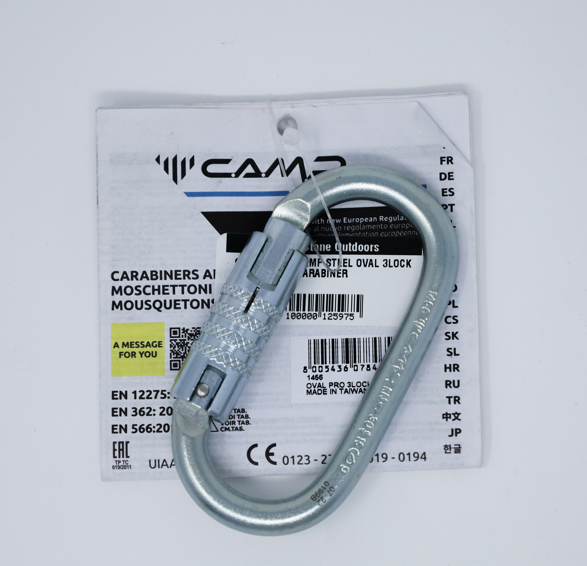 CAMP Steel  D Pro 3Lock Carabiner