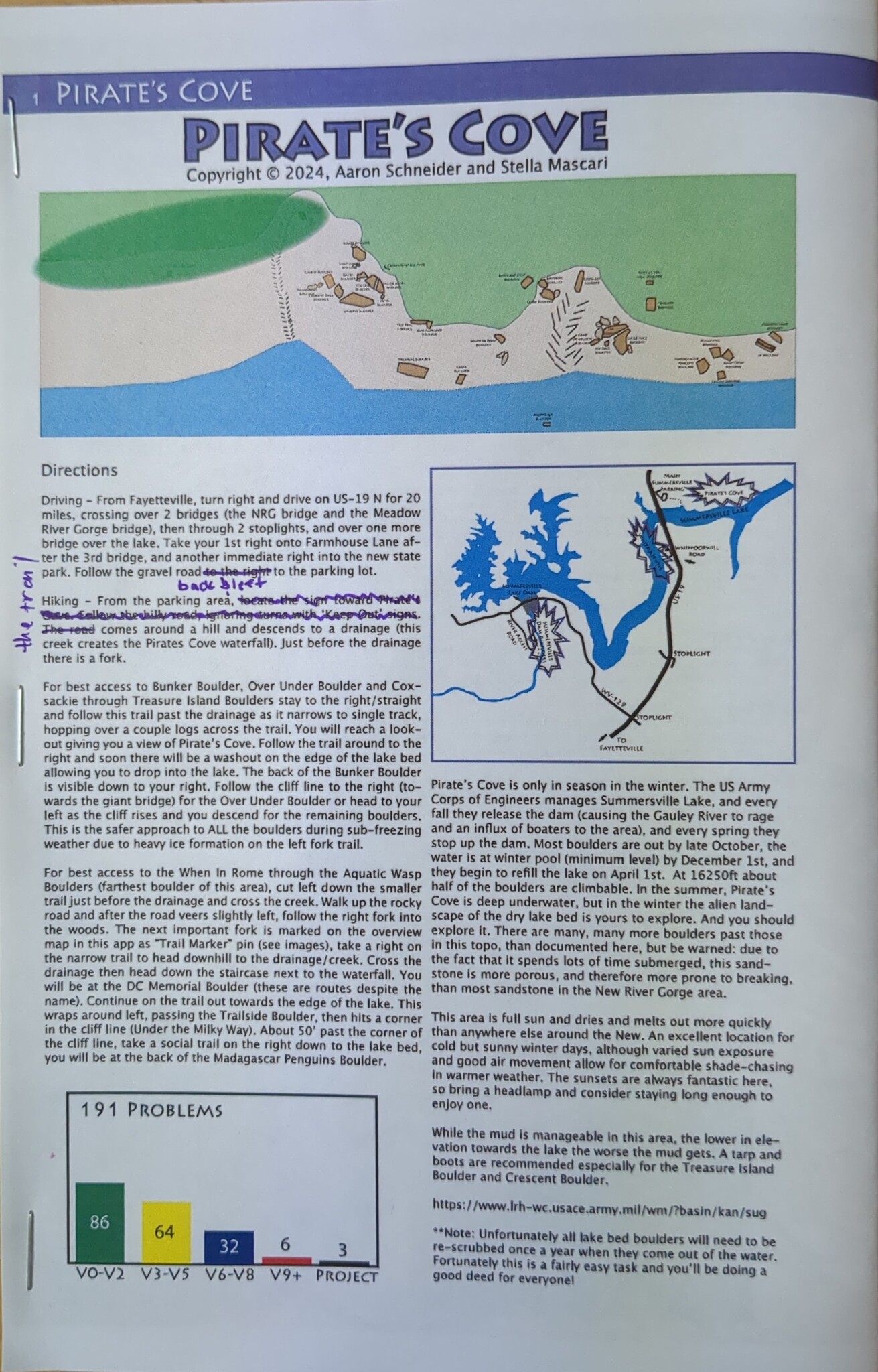 Pirate's Cove Bouldering Pamphlet