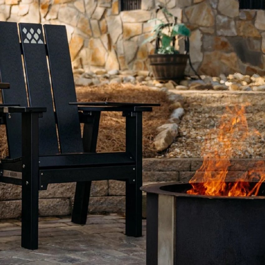 Breeo X Series Chair - Black Poly Lumber