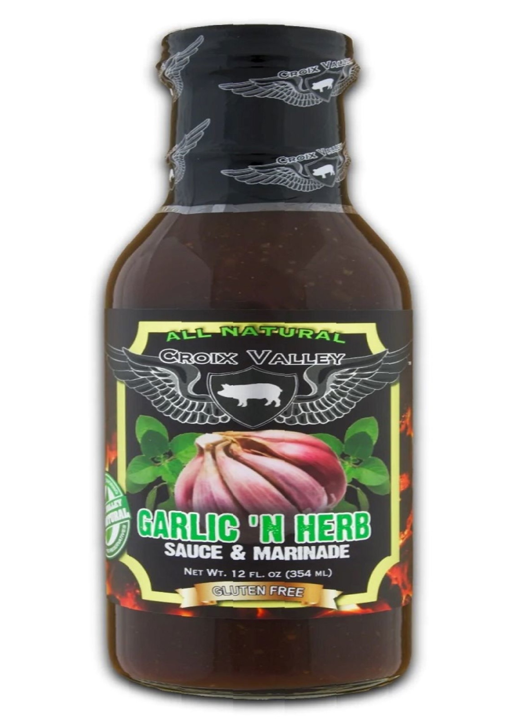 Croix Valley Garlic N Herb Sauce & Marinade (12Fl OZ) Spice Boys BBQ Supply House