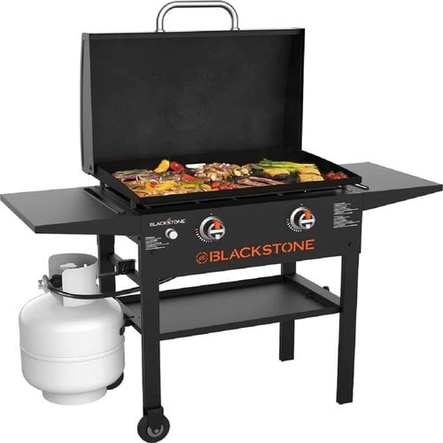 Blackstone 28” Griddle with Hood and Counter Height Shelves
