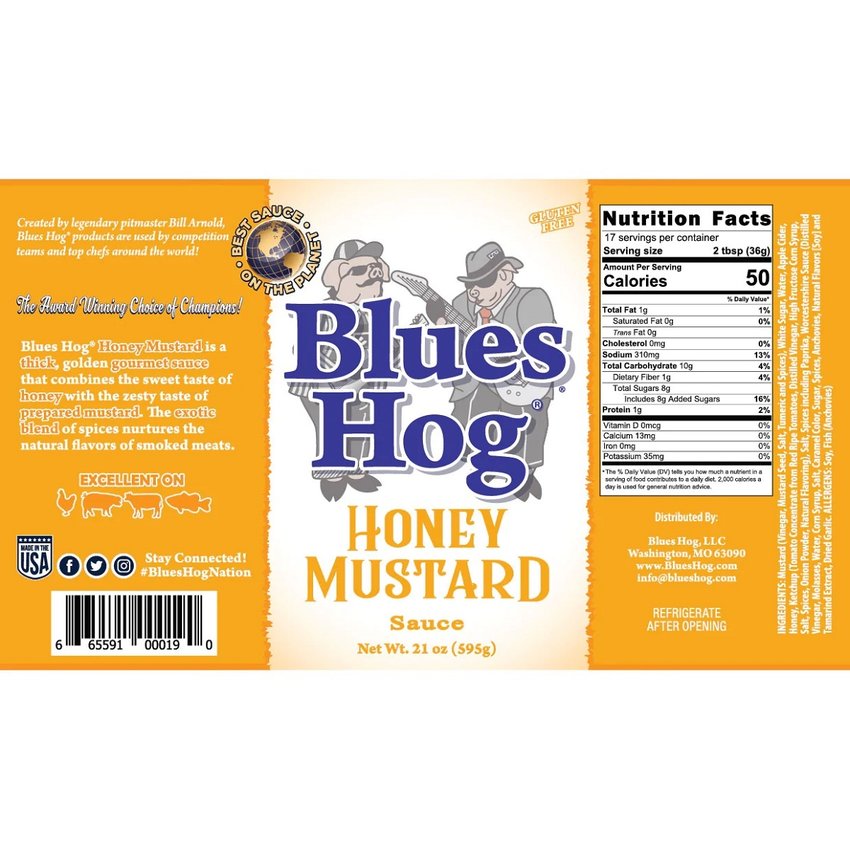 Blues Hog Honey Mustard Sauce 21oz