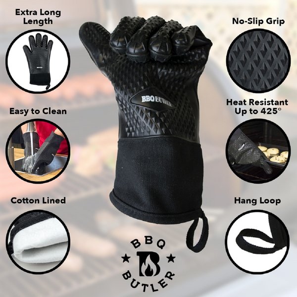 BBQ Butler Silicone & Cotton Grilling Gloves