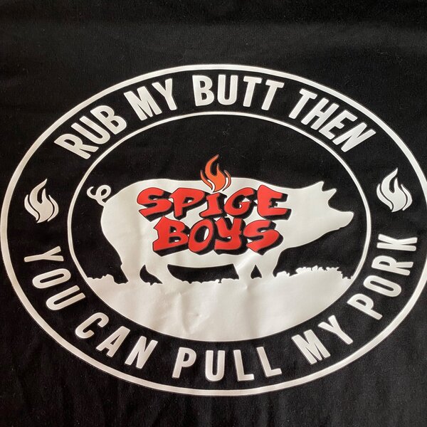 Spice Boys Black Long Sleeve Rub My Butt Long Sleeve Shirt - S-XL