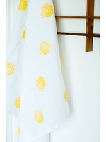 Kelsi Cross Studios Lemon Block Printed Tea Towel