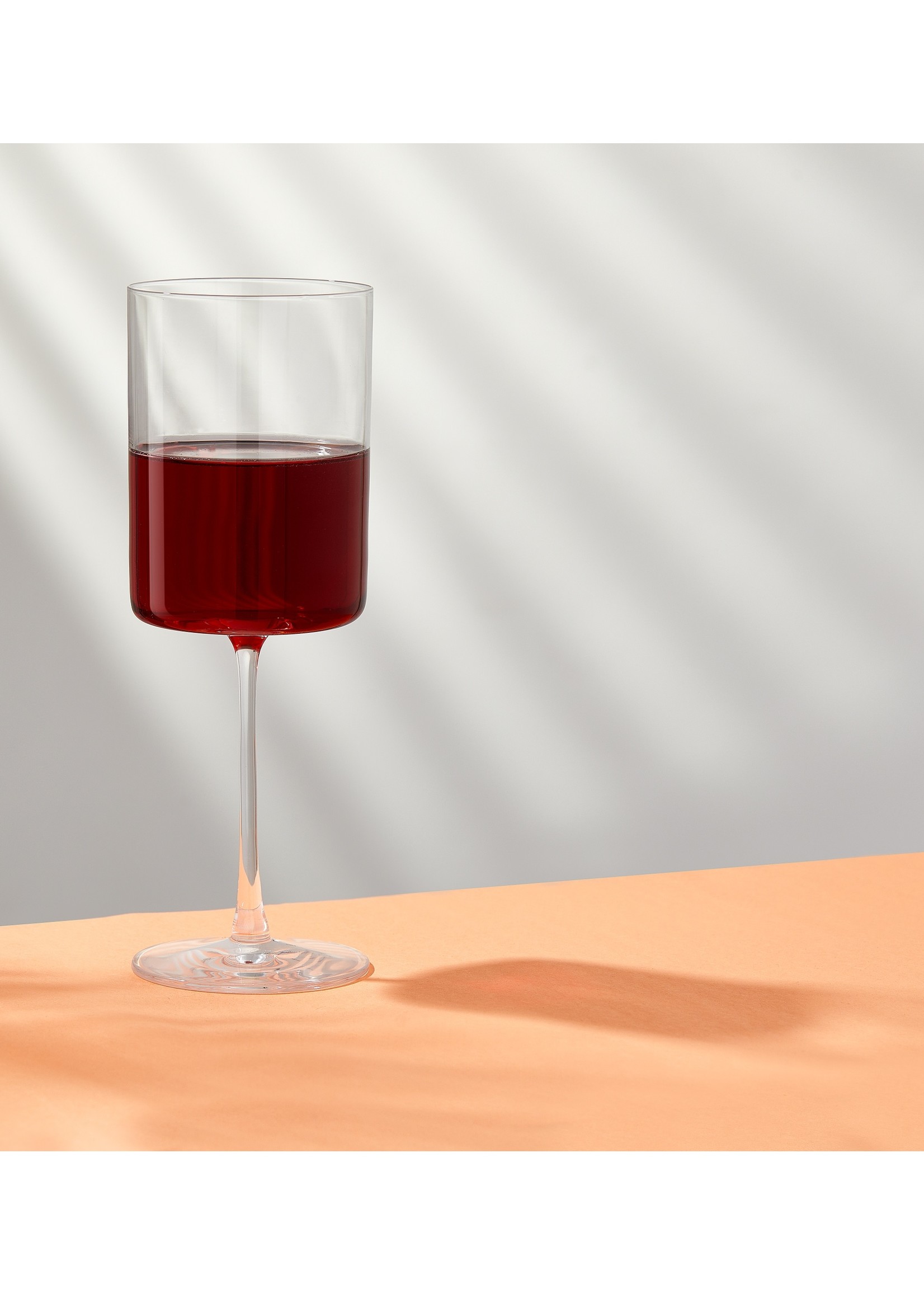 JoyJolt Claire Red Wine Glasses, 14 Oz Set of 2  Lead-Free Crystal