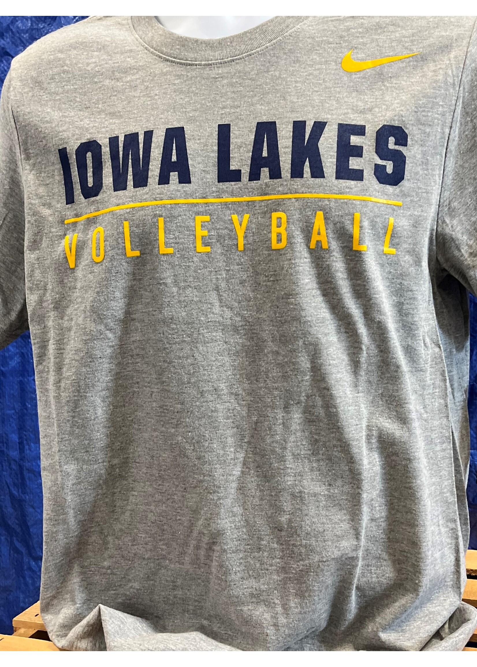Nike Volleyball Navy/Gold Old Logo Grey LS Tee
