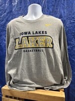 Nike Basketball LAKER LS Tee Grey - Medium