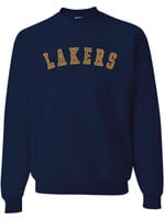 Artisan Lakers Leather Patch/Gold Crew Sweatshirt 2023