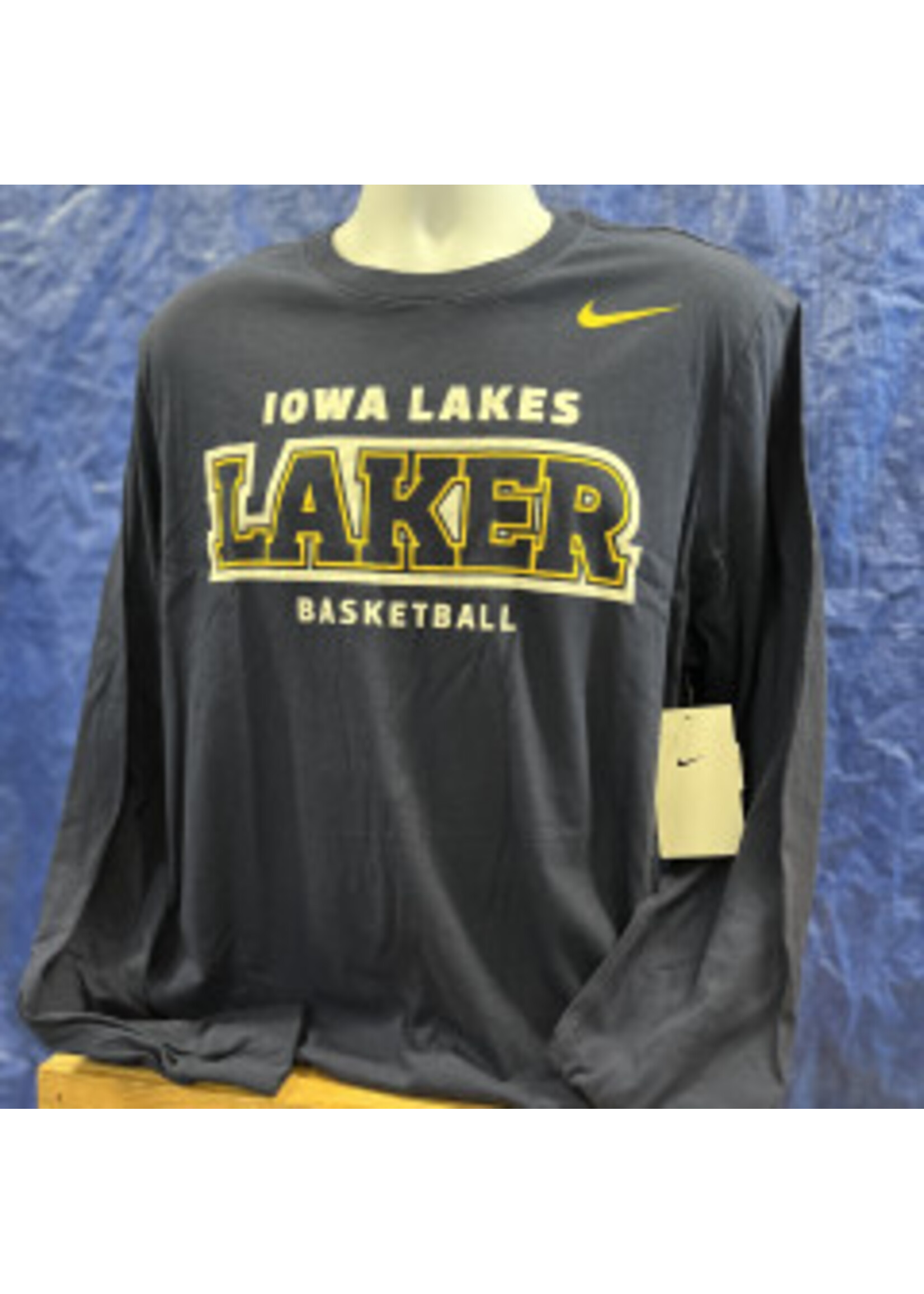 Nike Basketball LAKER LS Navy Tee Size Large