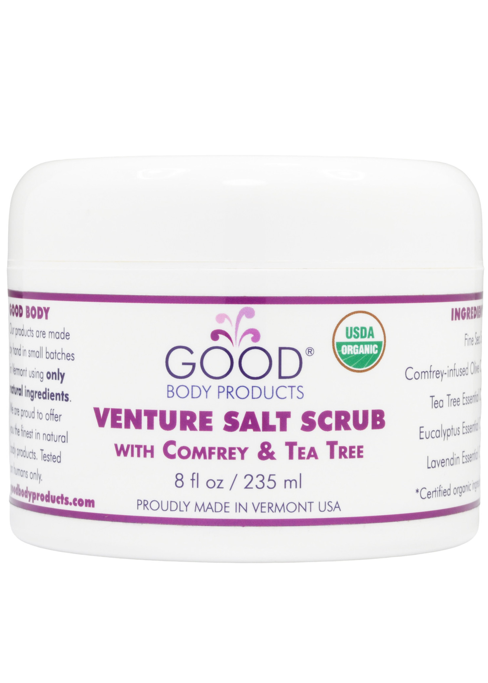 Good Body Products VENTURE SALT SCRUB with Comfrey and Tea Tree