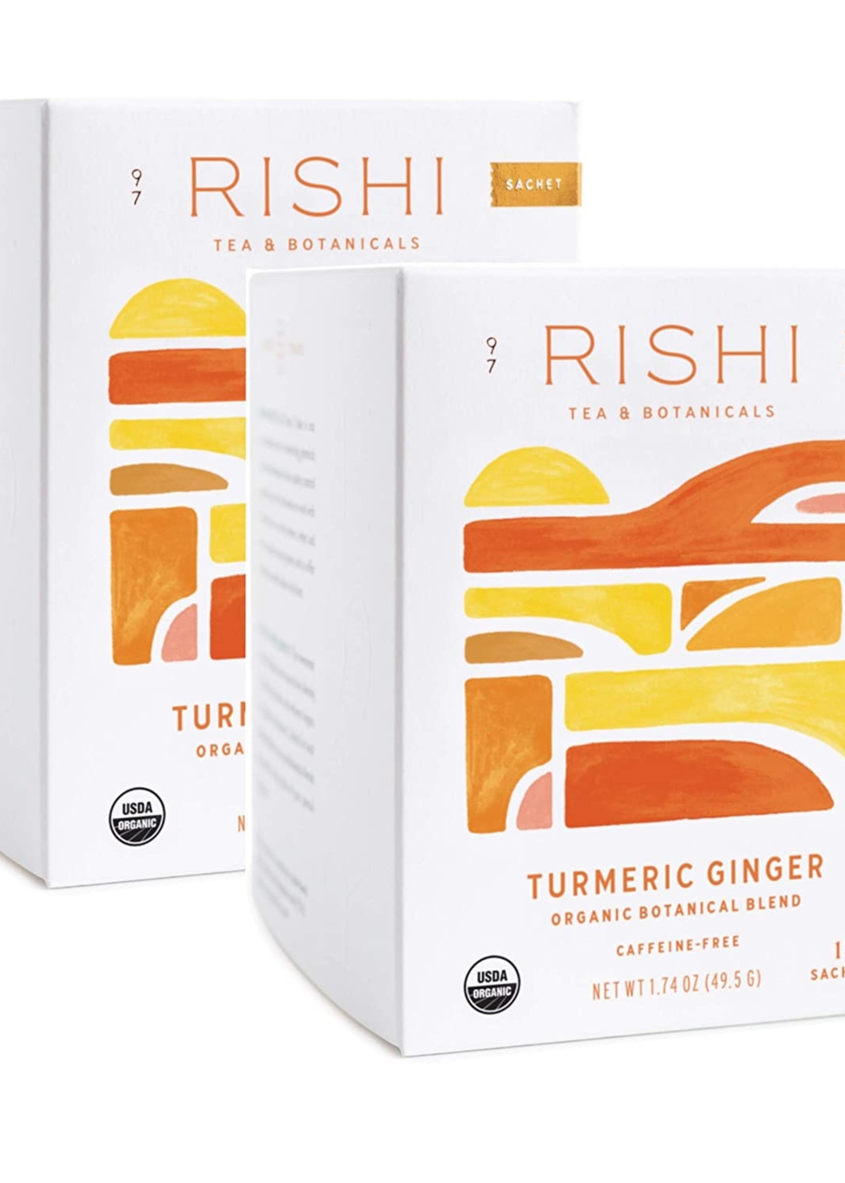 Rishi Rishi, Turmeric Ginger Dry Tea, 15 Sachets