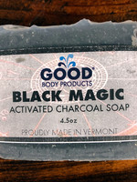Good Body Products GBP, Bar Soap, Black Magic Charcoal Activated Soap, 4.5oz