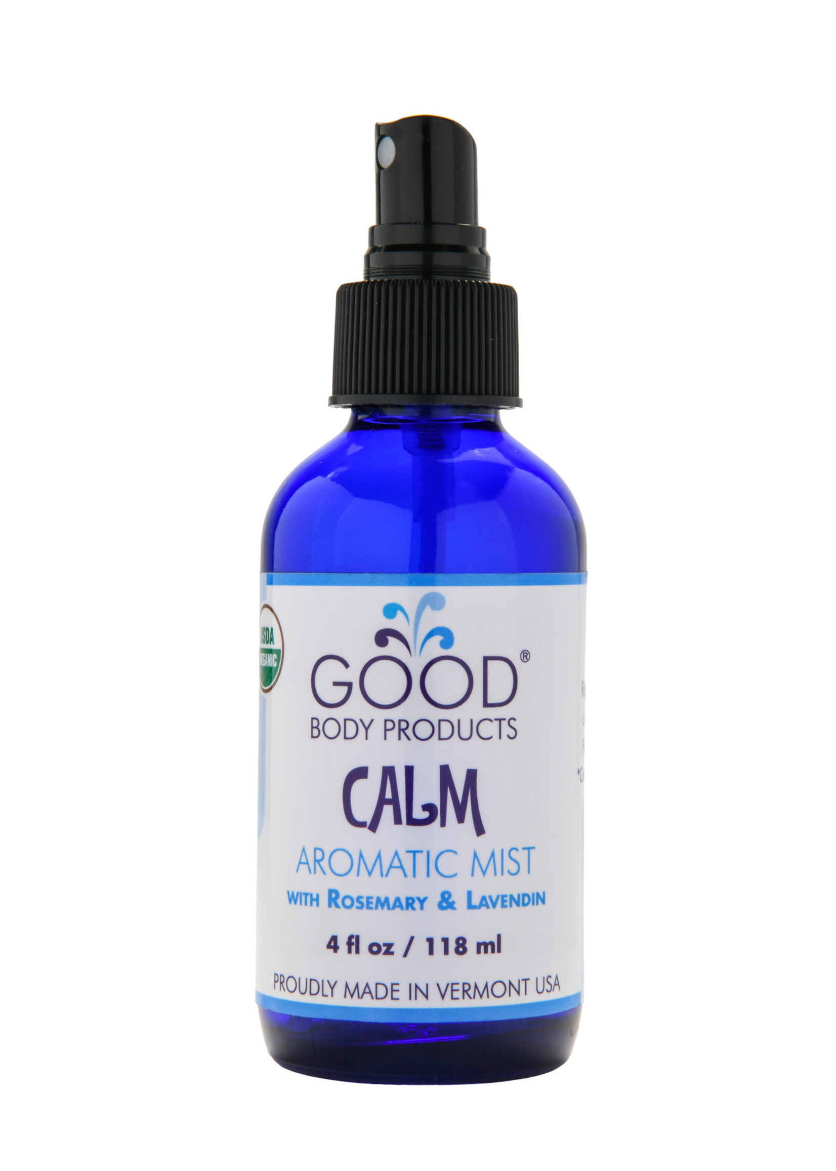 Good Body Products GBP, Calm Aromatic Mist with Rosemary and Lavender, 4oz