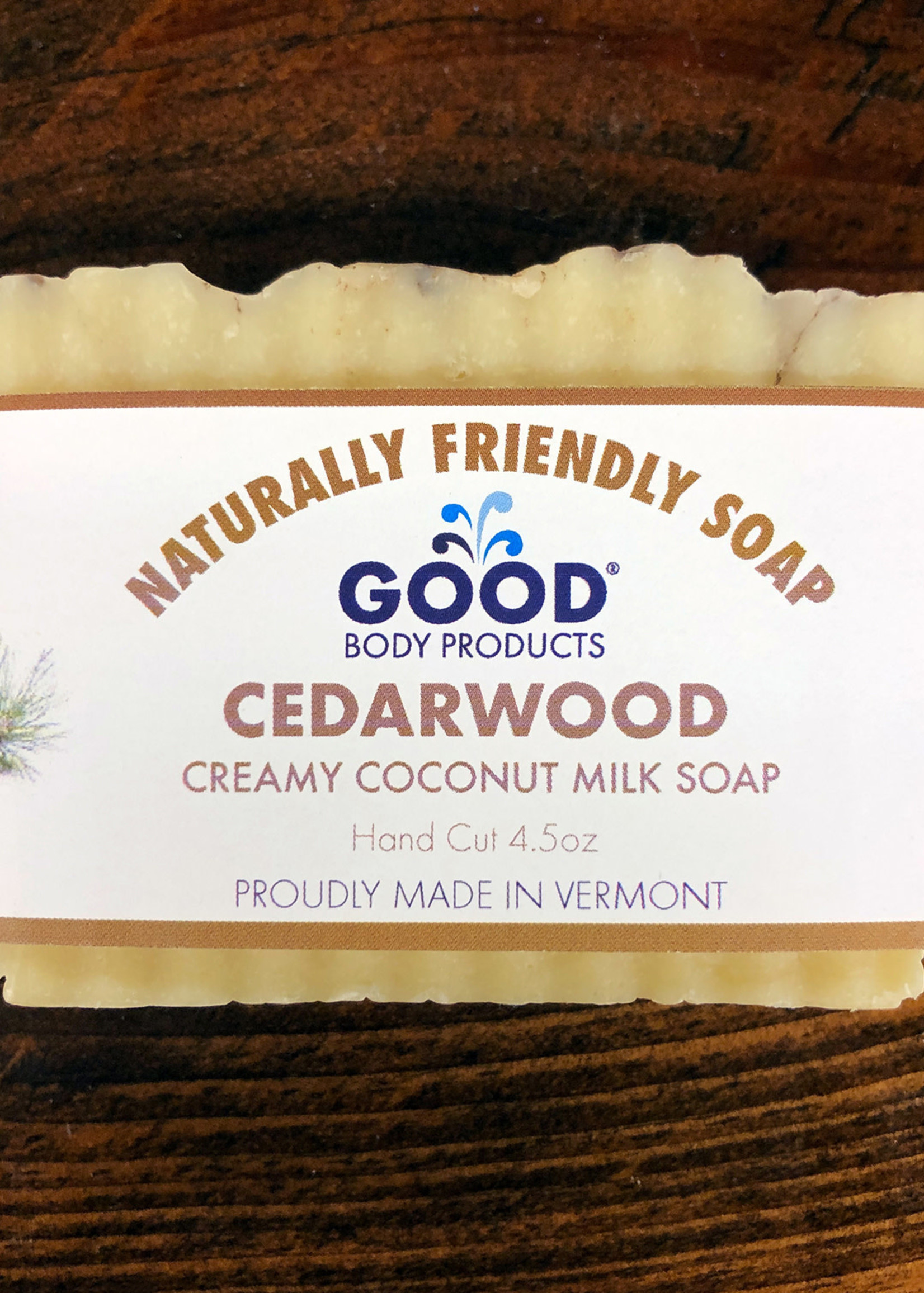 Good Body Products GBP, Cedarwood Coconut Milk Bar Soap, 4.5oz