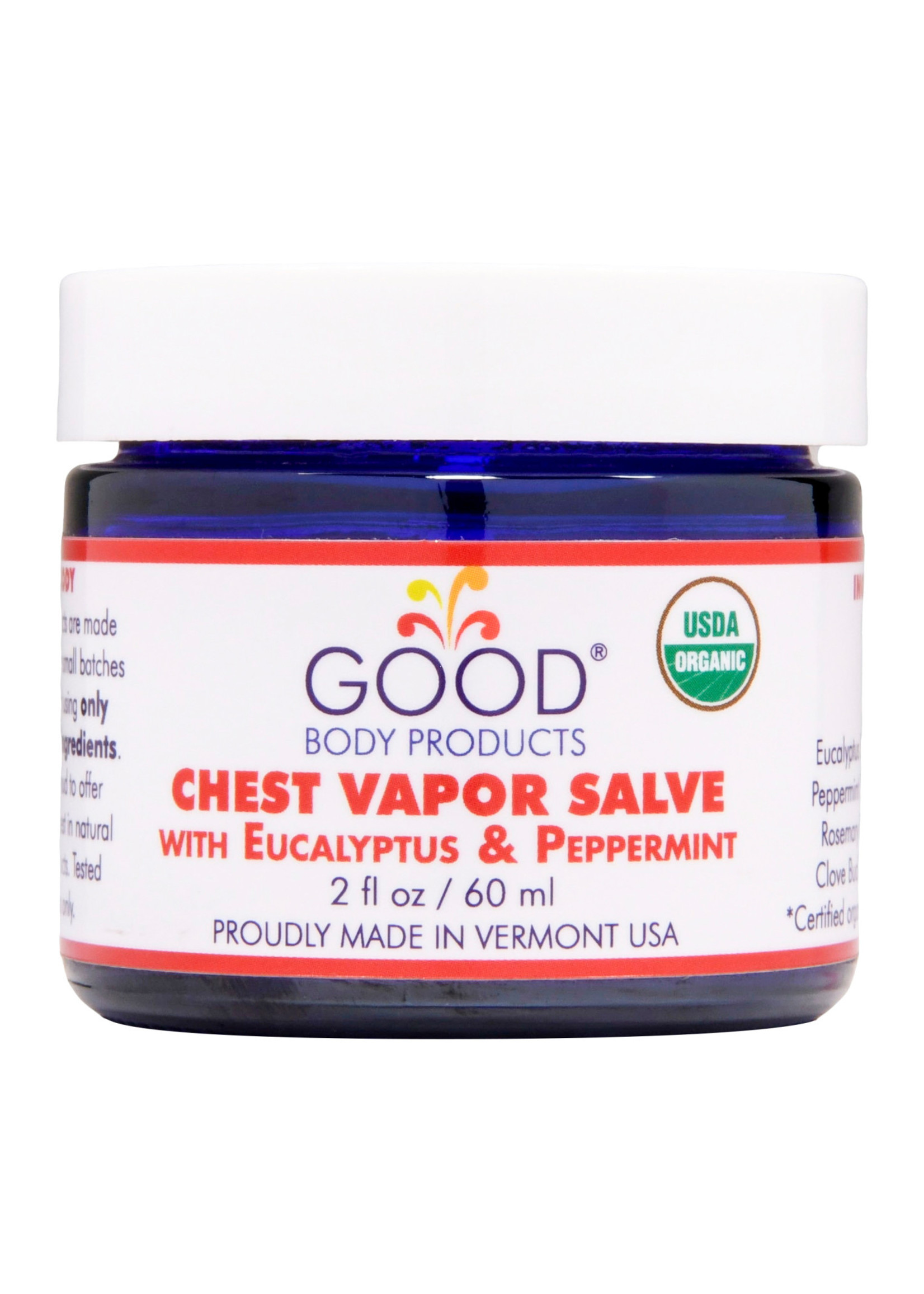 Good Body Products GBP, Chest Vapor Salve with Eucalyptus and Peppermint, 2oz