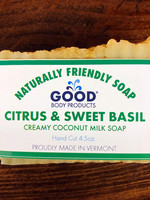 Good Body Products GBP, Citrus and Sweet Basil Coconut Milk Soap, 4.5oz