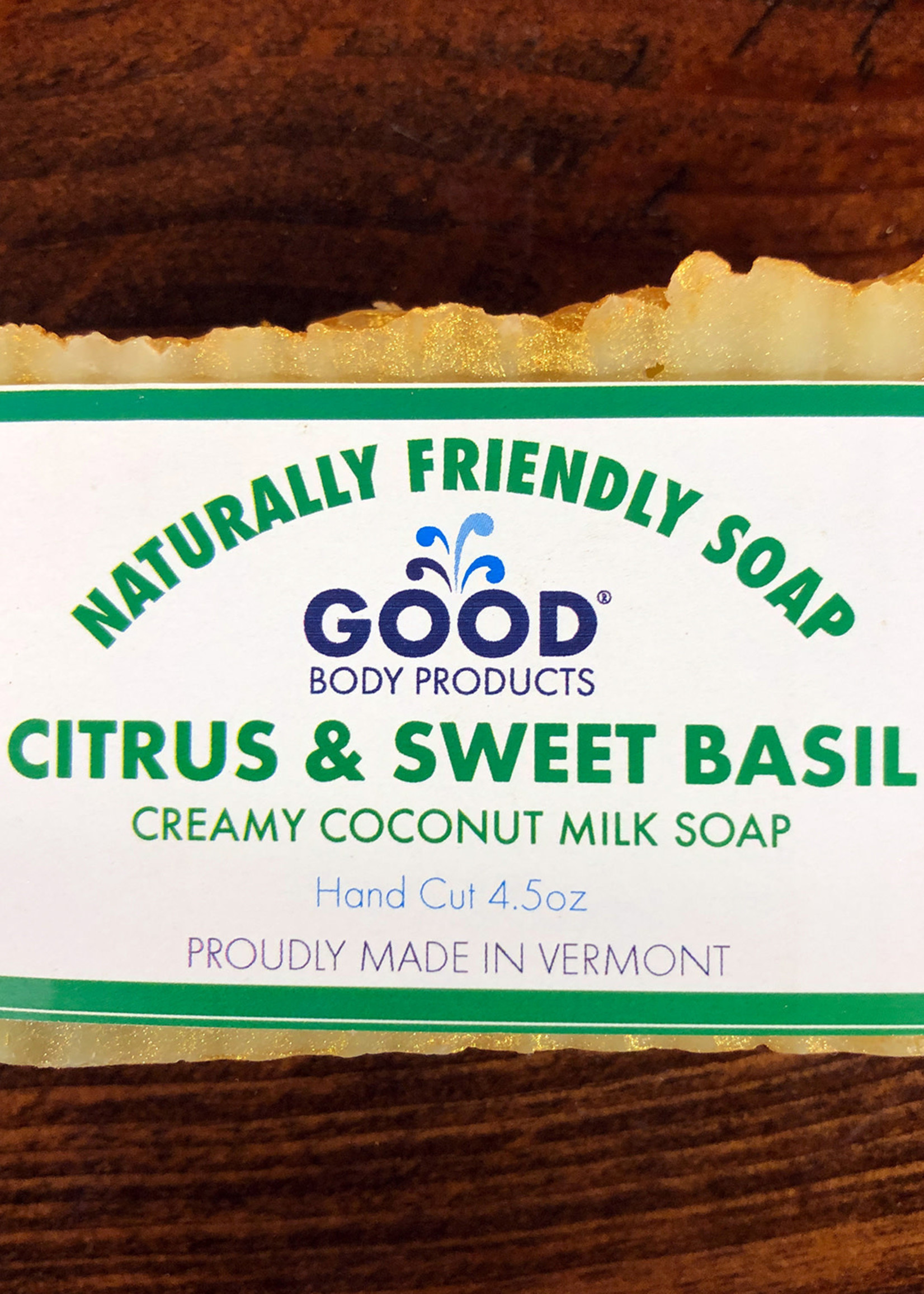 Good Body Products GBP, Citrus and Sweet Basil Coconut Milk Soap, 4.5oz