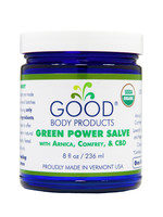 Good Body Products GBP, Green Power Salve PRO with Arnica, Comfrey, and CBD, 8oz
