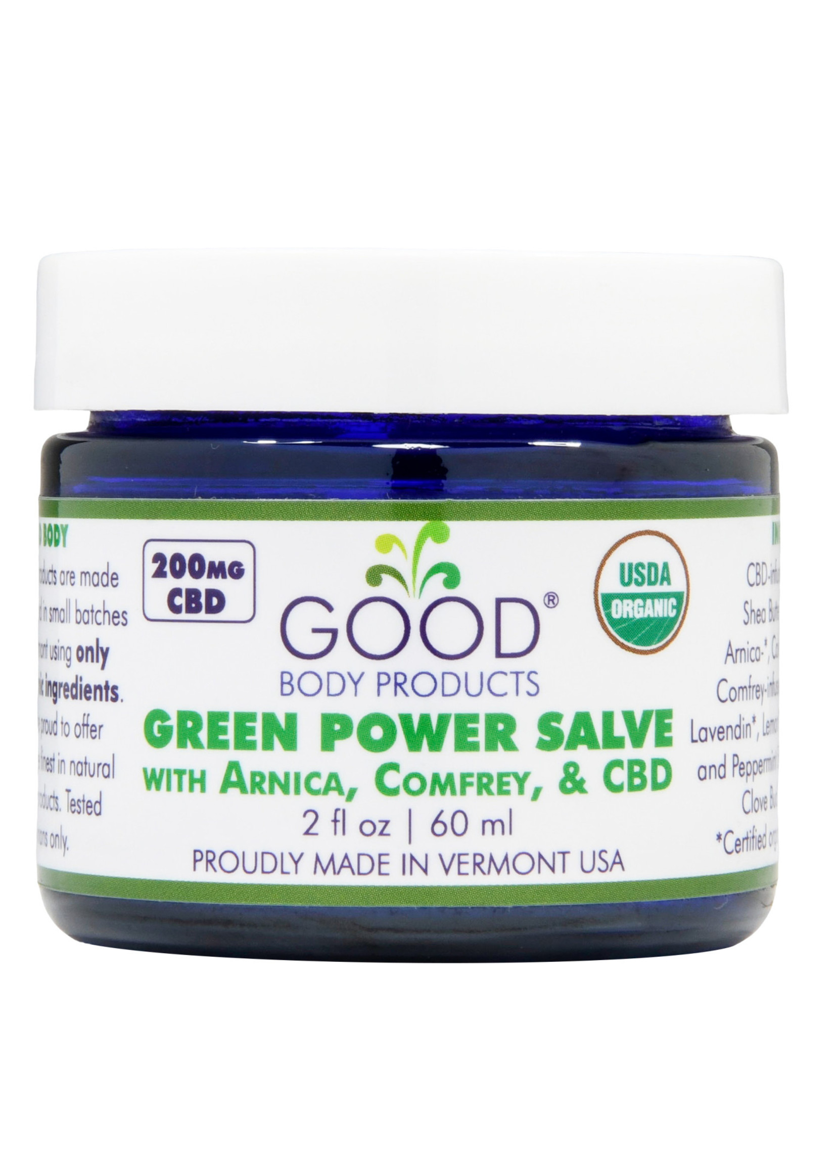 Good Body Products GBP, Green Power Salve with Arnica, Comfrey, and CBD, 2oz