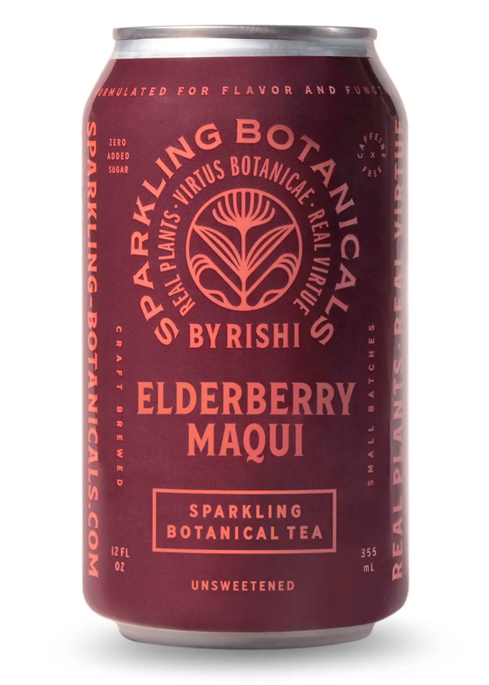 Rishi Rishi, Elderberry Maqui Sparkling Botanical Tea, 12oz can