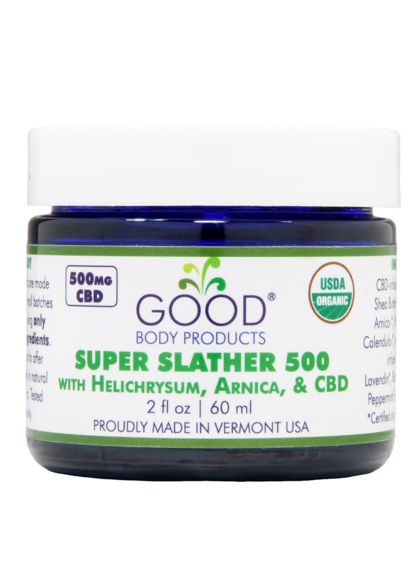 Good Body Products GBP, Super Slather 500 with Helichrysum, Arnica, and CBD, 2oz