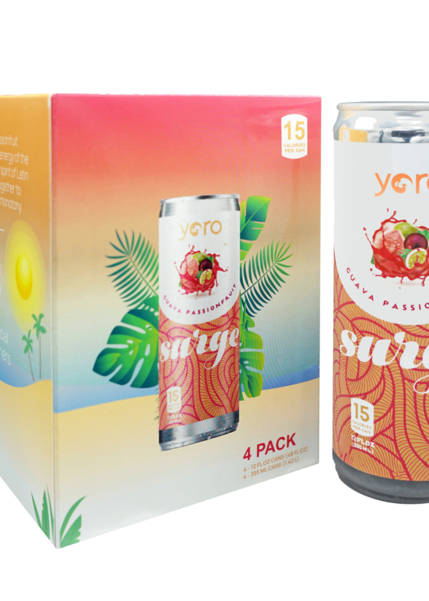 Yoro Yoro, Surge, Guava Passionfruit, 4-pack