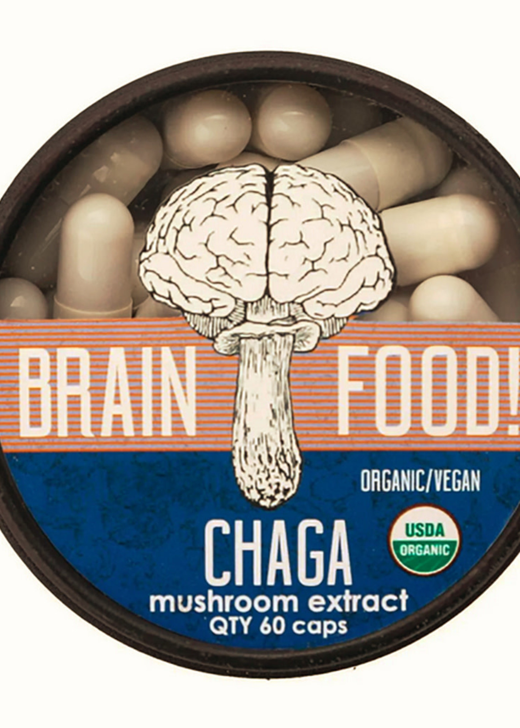 The Brainfood Mushroom Company The Brainfood Mushroom Company, Chaga Mushroom Extract, Capsules, 60 ct