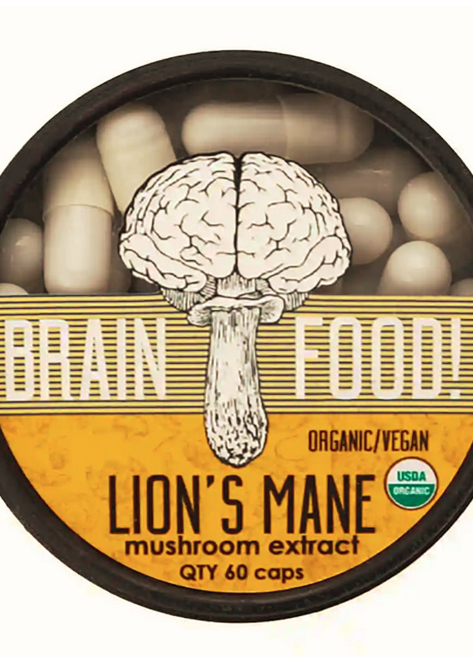 The Brainfood Mushroom Company The Brainfood Mushroom Company, Lion's Mane Mushroom Extract, Capsules, 60 ct