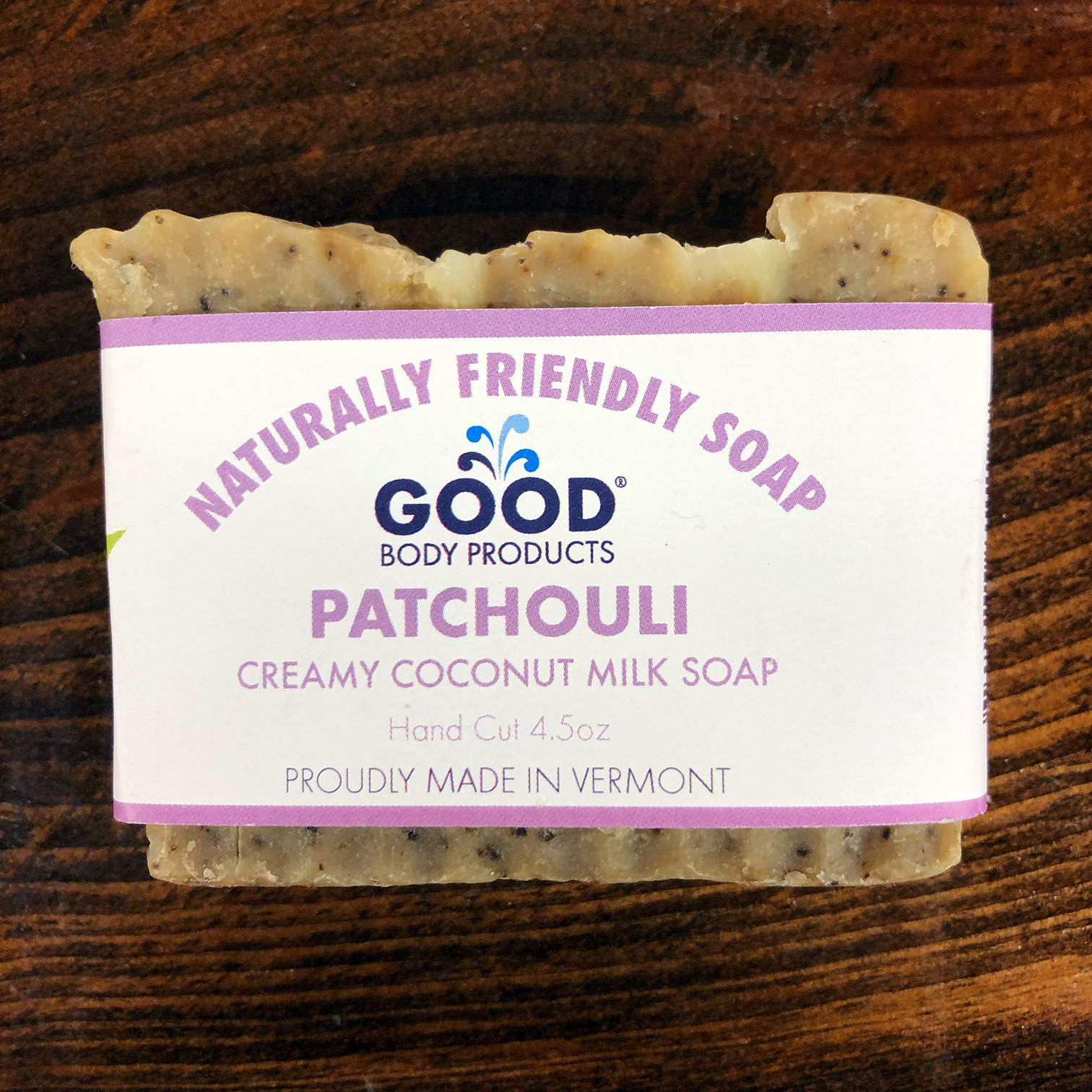 Good Body Products GBP, Patchouli Coconut Milk Bar Soap, 4.5oz The